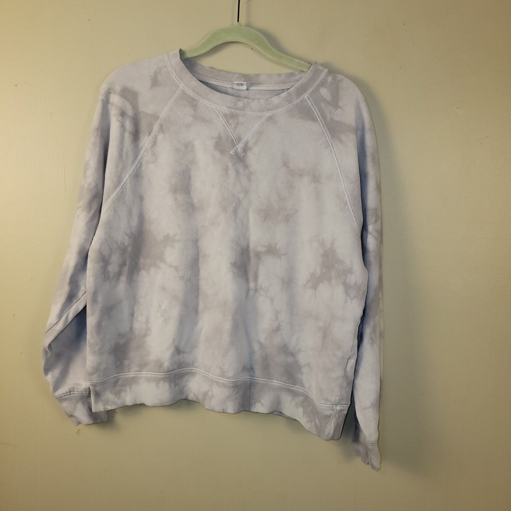 Old Navy Tie Dye‎ Sweatshirt Womens Medium Gray Crewneck Pullover Casual Lounge